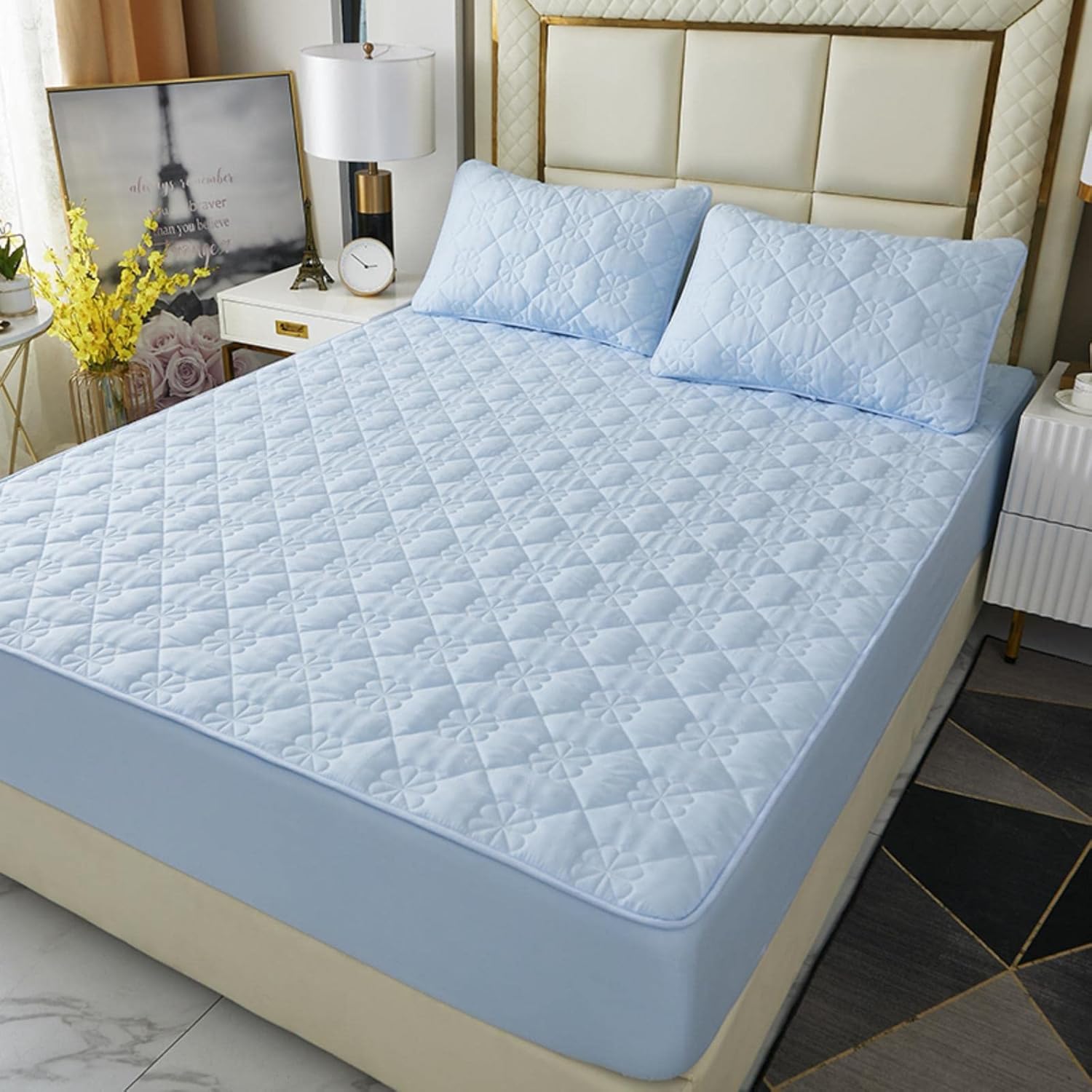 Extra Deep Pocket Fitted SheetSoft Breathable Bed Sheet