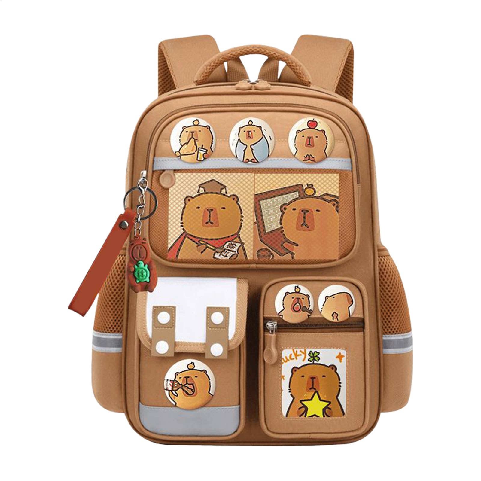Mochila de capibara espaciosa para evitar el dolor de espalda en estudiantes 8