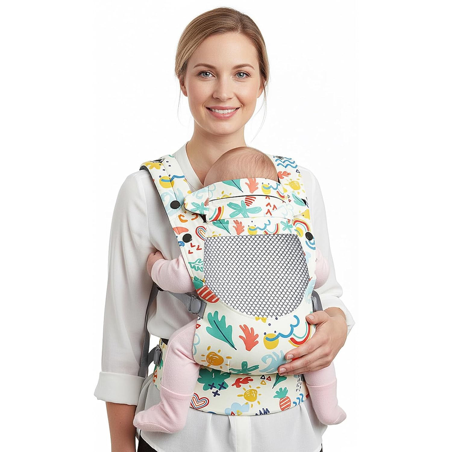 Baby Carrier for Newborn to Toddler, 7-66 Lbs Ergonomic Design, Adjustable Neck/Lumbar Support, Lightweight Baby Carrier for Newborn to Toddler, 7-66 Lbs Ergonomic Design, Adjustable Neck/Lumbar Support, Lightweight