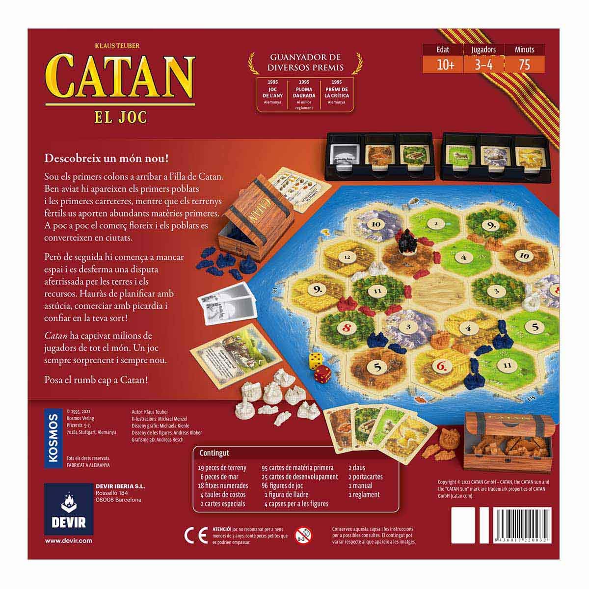 Devir - Catan Català, Joc de Taula, Joc de amb Amics, Joc de Taula 10 anys, Diversió (BGCAT)