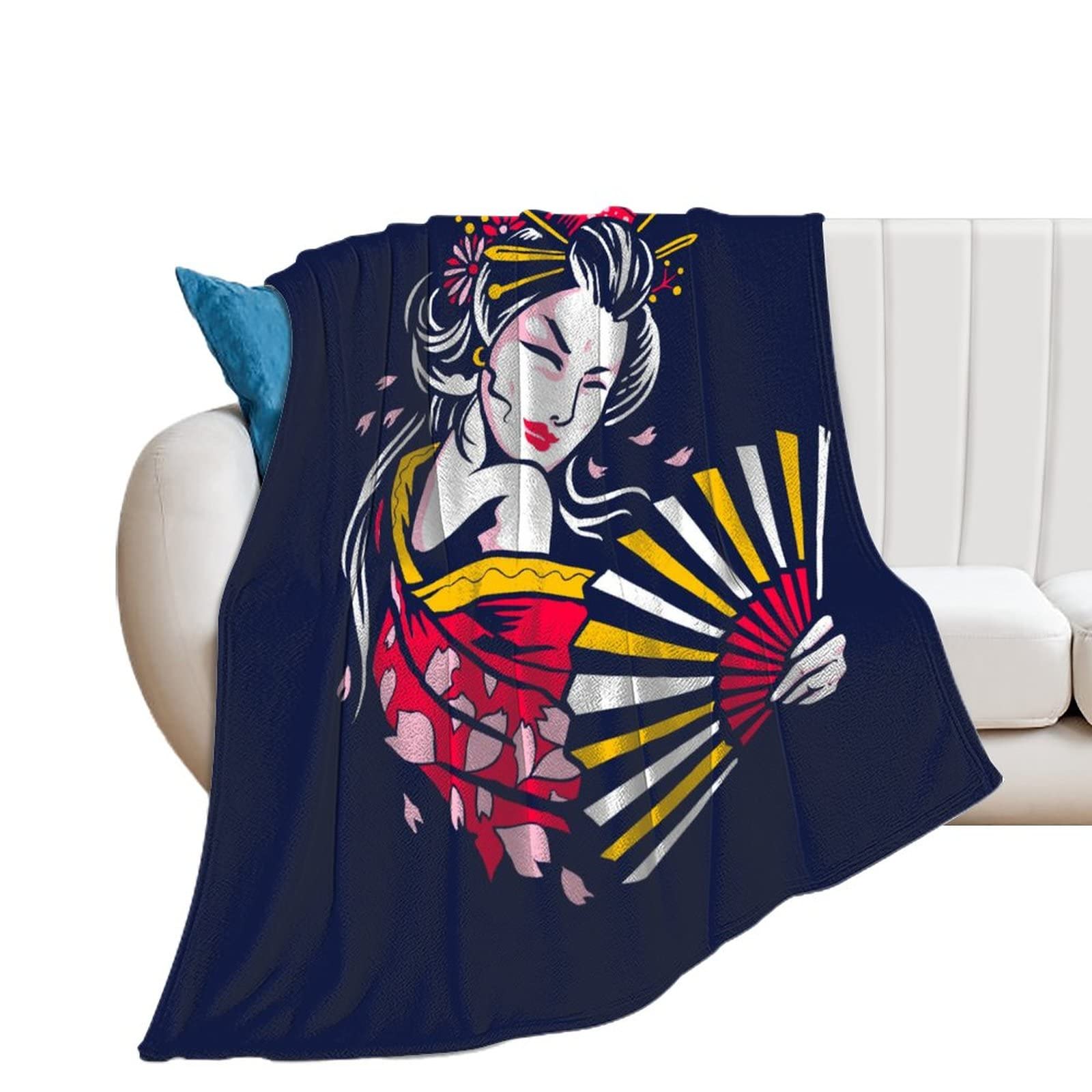 Couverture polaire femme japonaise en flanelle haut de gamme, plaid décoratif de lit