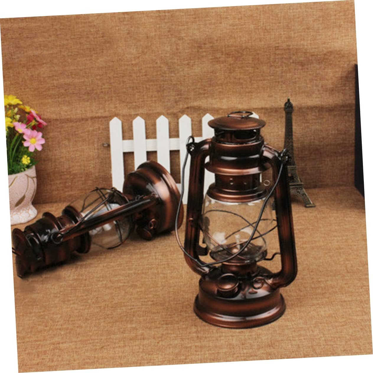 Cabilock 1pc Vintage Kerosene Lantern Retro Oil Lamp for Camping and Outdoor Use Iron Portable Hanging Light Rustic Decor for Bars Pubs and Gardens