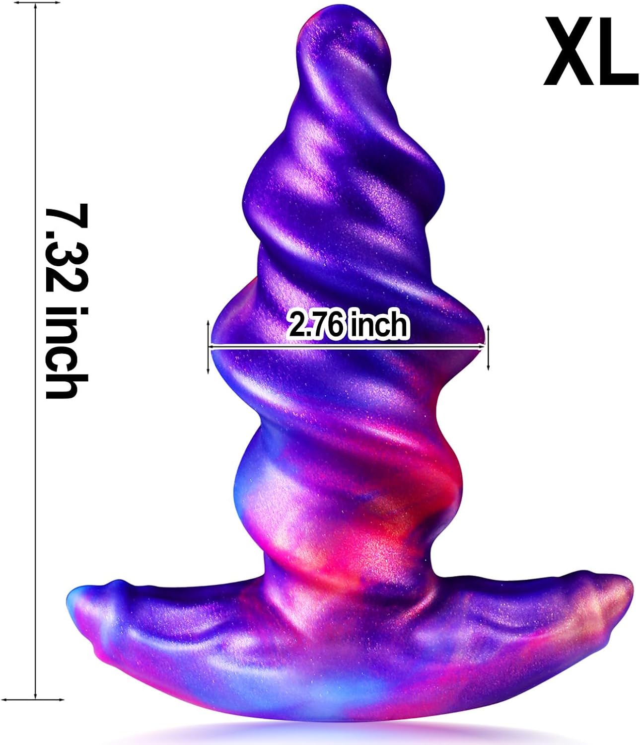 Anal Plug Wearable Screw-Shaped Butt Plug Anal Dilator Trainer Sex Toy (XL)