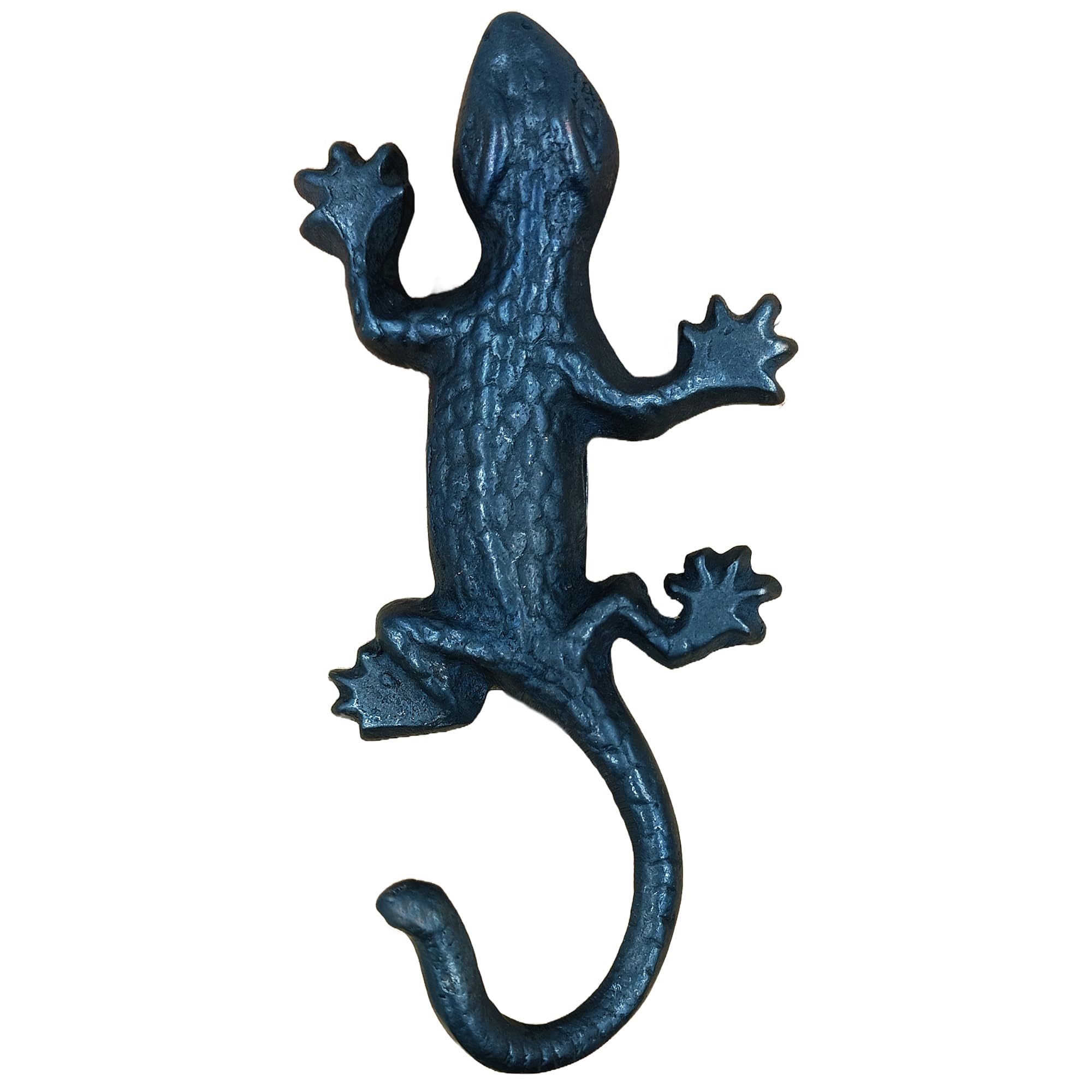 Aldaba de latón macizo de 16,5 cm, llamador decorativo de geco con acabado exclusivo texturizado