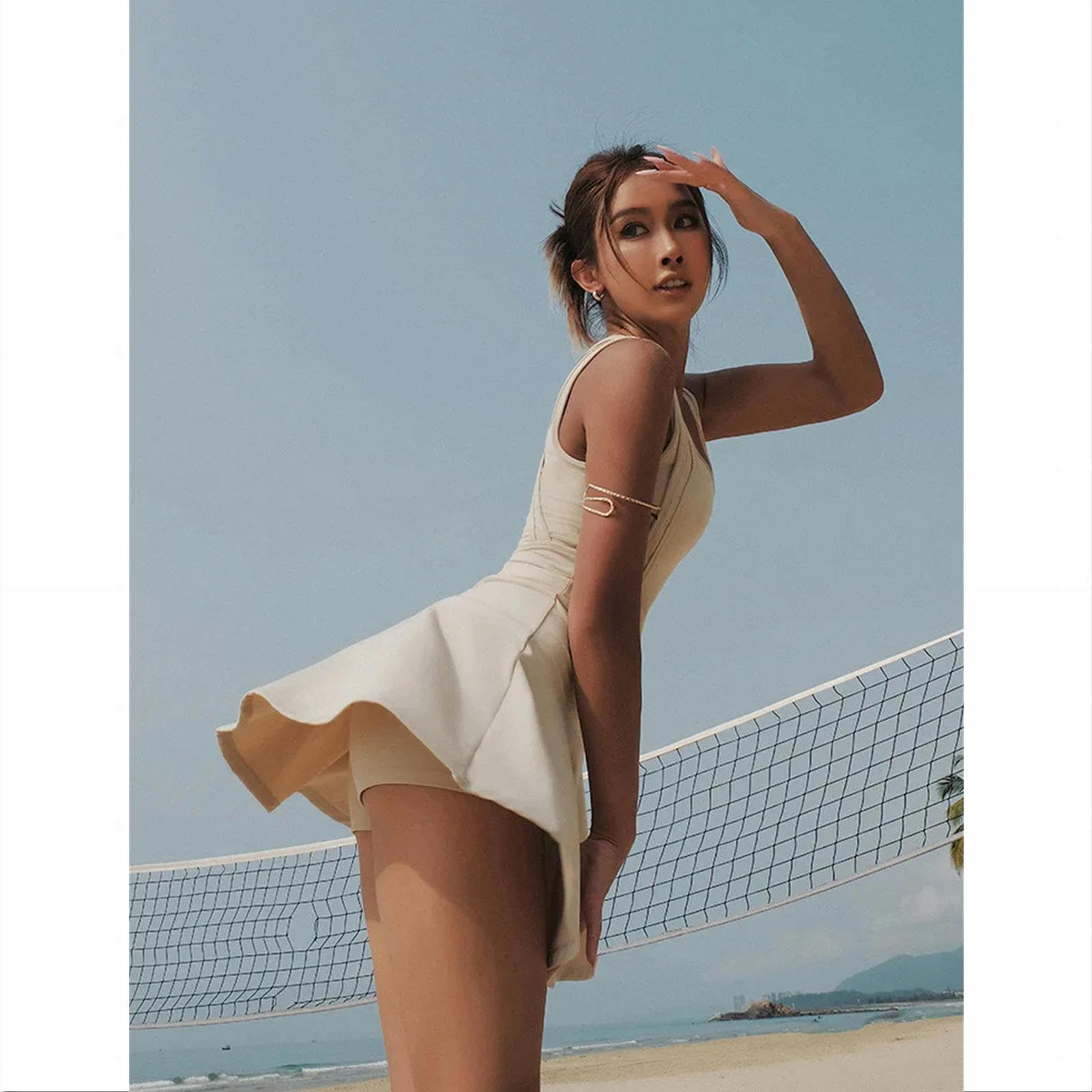 MFQLLFalda Plisada Vestido De Tenis Femenino Sin Mangas Sport Trajes Entrenando Fitness De Faldas Cortas De Skorts