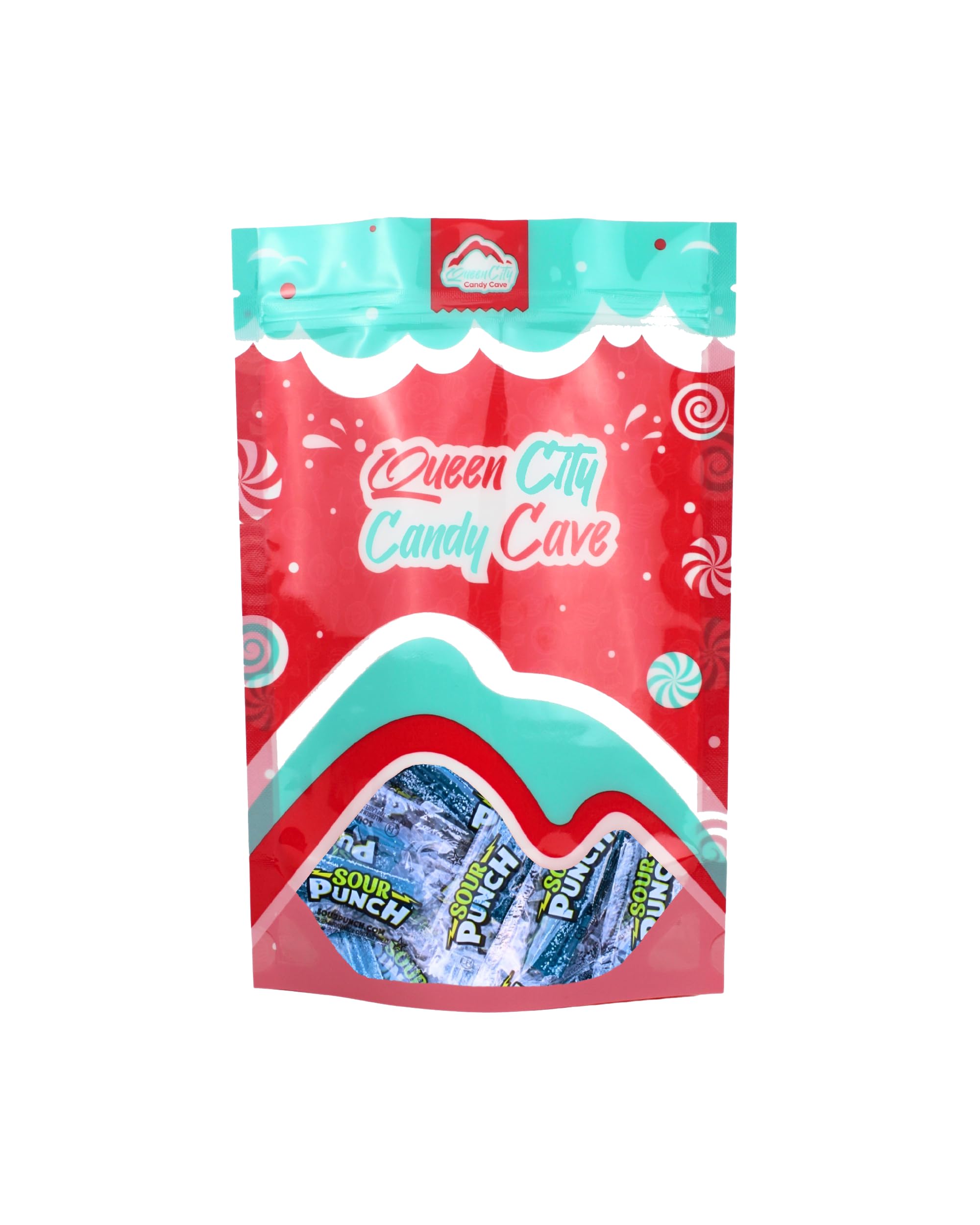 Mini Blue Sour Straws- Bulk Blue Raspberry Sour Power Patch Straw Bites (1 Pound)