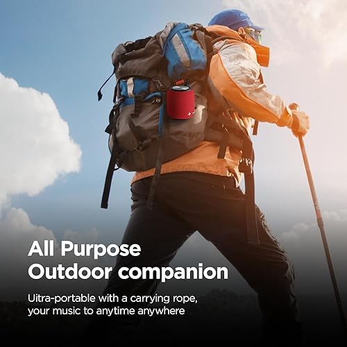 Miniatura 5 de Sanag Altavoz Bluetooth portátil inalámbrico pequeño altavoz estéreo sonido IP67 impermeable para viajes al aire libre hogar y fiesta rojo