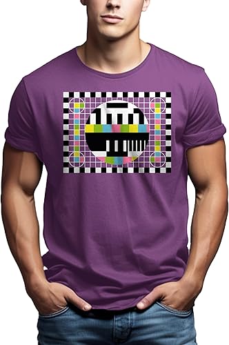 T-Shirt Geek Homme Image DE Test Humour Theory Violet L
