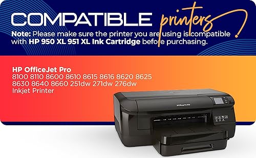 Miniatura 2 de 950XL 951XL Compatible con HP 950 XL 951 XL Cartucho de tinta de repuesto para HP OfficeJet Pro 8600 8610 8620 8100 8630 8660 8640 8615 76DW 251DW