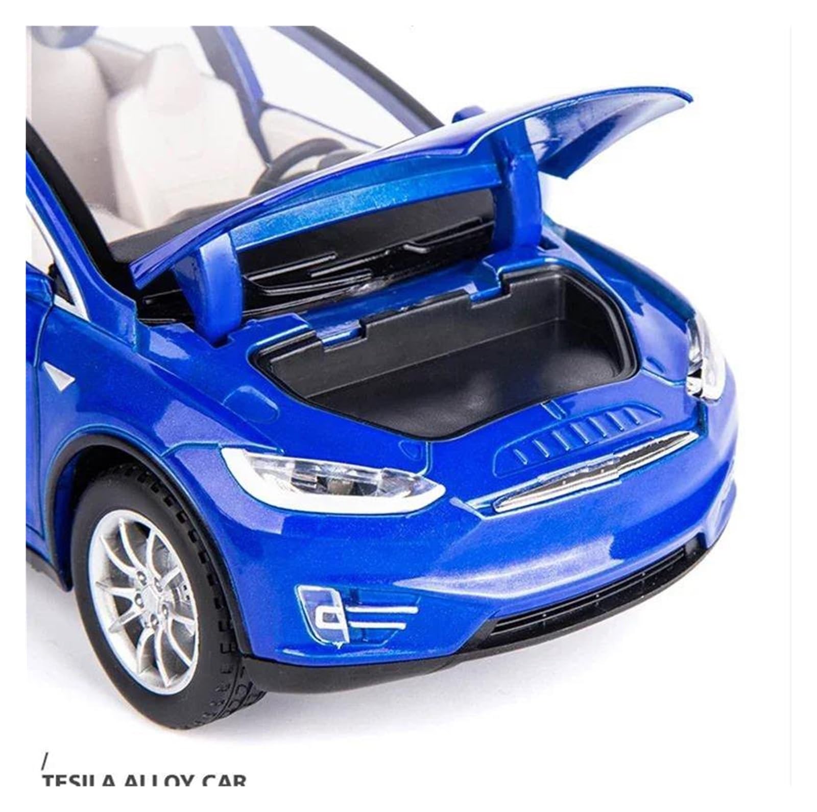 1:24 per Tesla per Model X modello di veicolo in metallo pressofuso lega | Non includere le batterie(White)