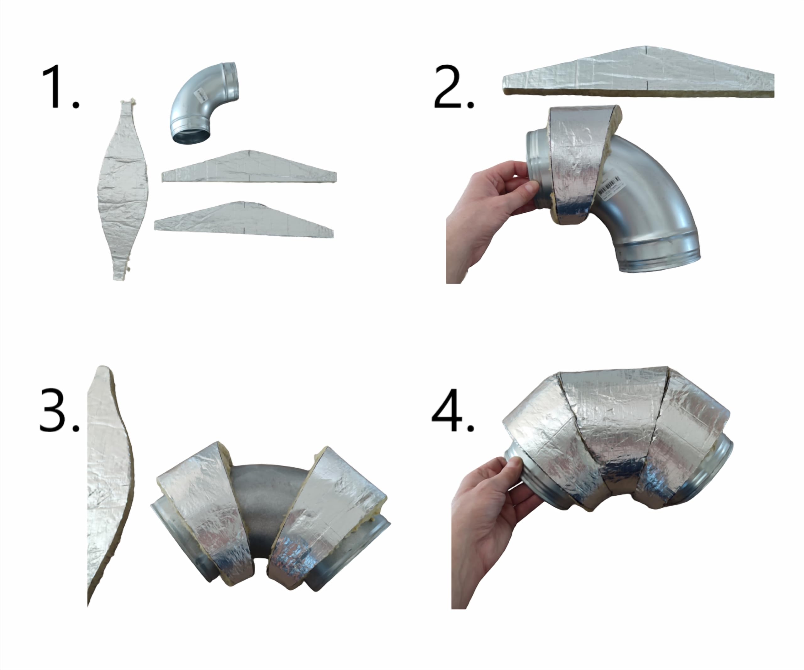 Formatka do Wycinania Izolacji Ø 200, Forma do Cięcia Izolacji dla Tłoczonych Kolan Wentylacyjnych, kąt 90°, Szablon do Wykrawania, Średnica 200 mm