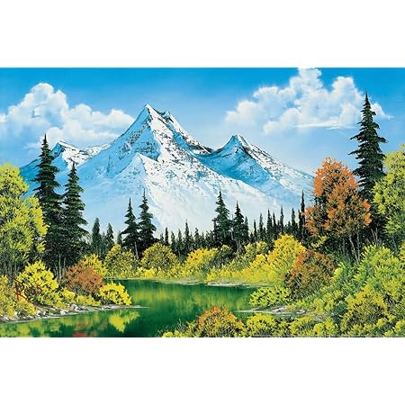 Amazon Com Bob Ross Mountain Retreat Art Print Canvas Painting Cool Wall Decor Art Print Poster 12x18 Posters Prints