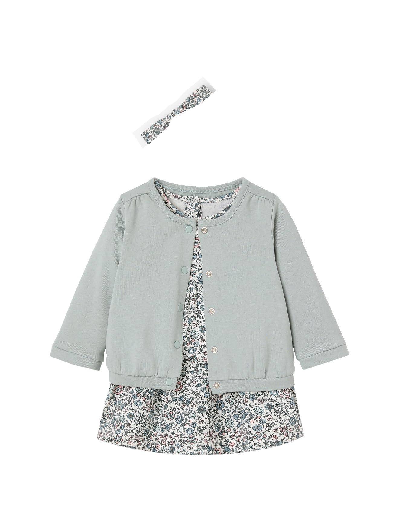 VERTBAUDET Ensemble Bébé Fille 3 Pièces Robe Cardigan Bandeau