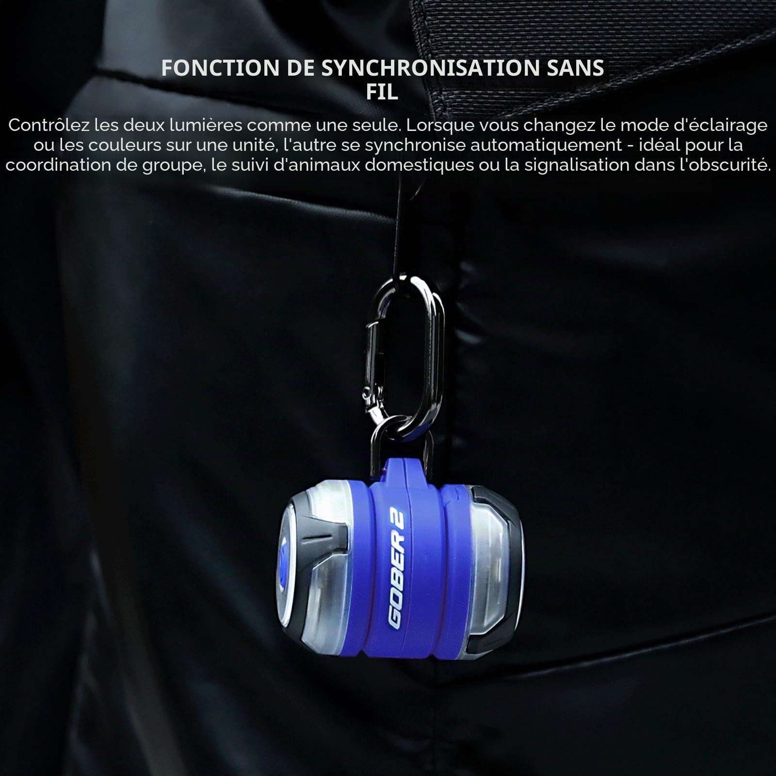 OLIGHT Gober 2 Lumière de sécurité LED haute visibilité avec 4 modes d'éclairage, avertissement clignotant rechargeable USB-C avec clip pour la course, le cyclisme, le camping, la promenade du chien
