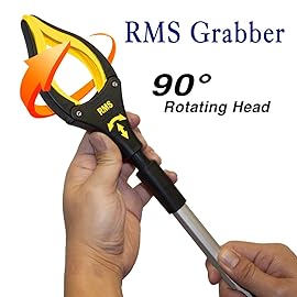 RMS 2-Pack 34 Inch and 21 Inch Grabber Reacher with Rotating Jaw - Mobility Aid Reaching Assist Tool