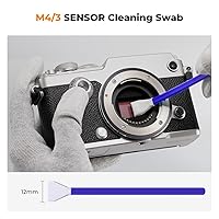Vista 4 de K&F CONCEPT Hisopos de Limpieza de Sensor Micro Cuatro Tercios 4/3 de 12mm (0.47 pulgadas)*10 + Limpiador de Sensor de 20ml (0.7 fl oz), Kit