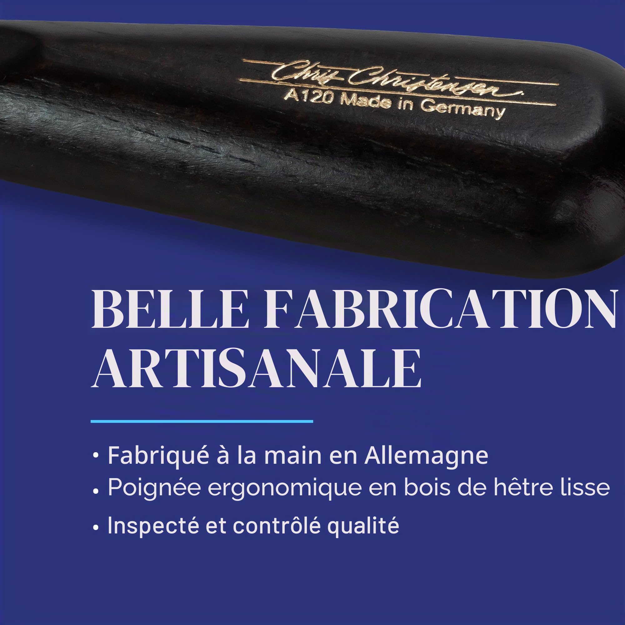 Chris Christensen Brosse démêlante pour chien, 20 mm, brosse spéciale pour toiletter comme un professionnel, élimine les tapis tenaces et les enchevêtrements, les broches arrondies et mises à la