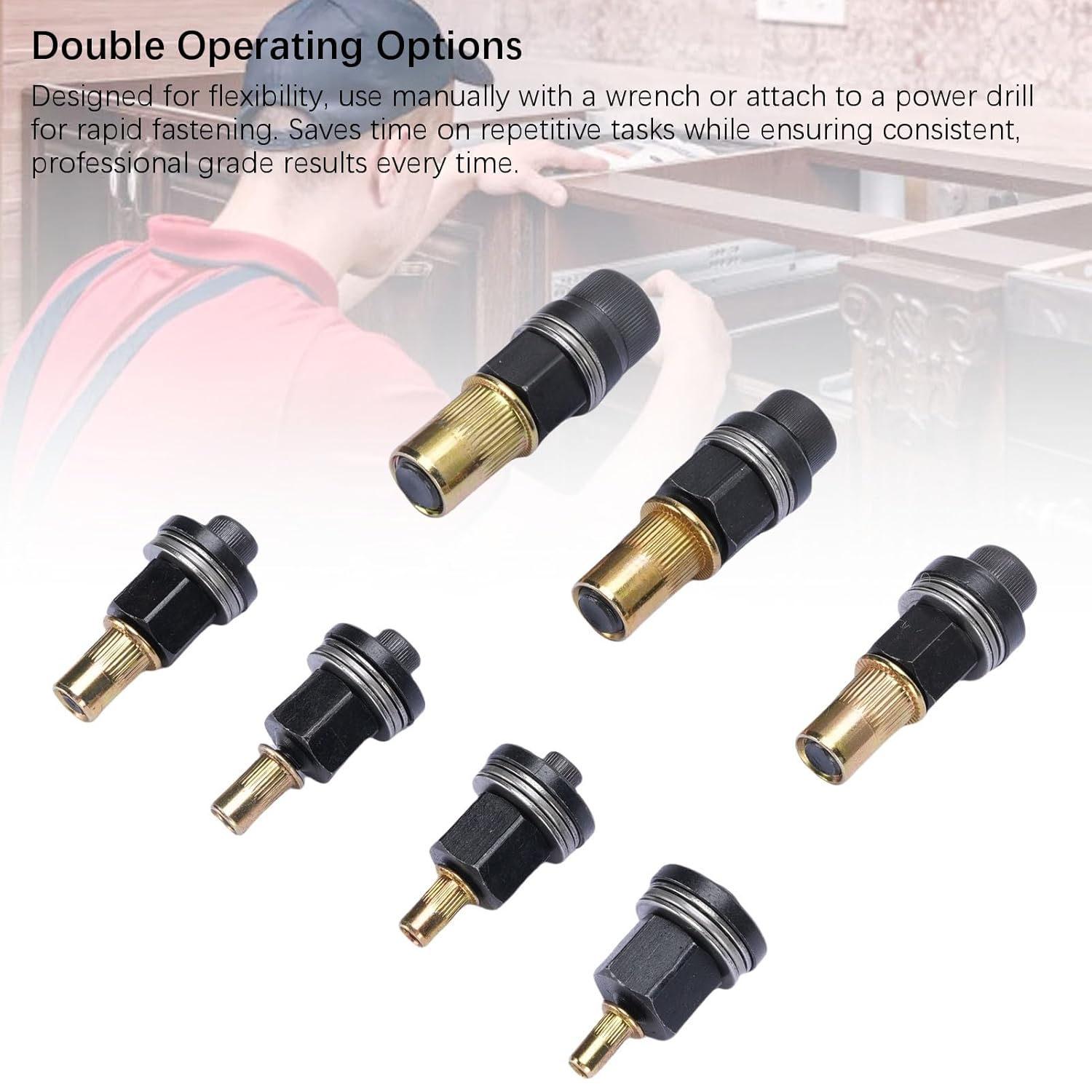 Rivet Nut Tool, M1 2 M10 M8 M6 M5 M4 M3 Multifunctional Kit, Manual and Drill Powered Operation, for Various Applications