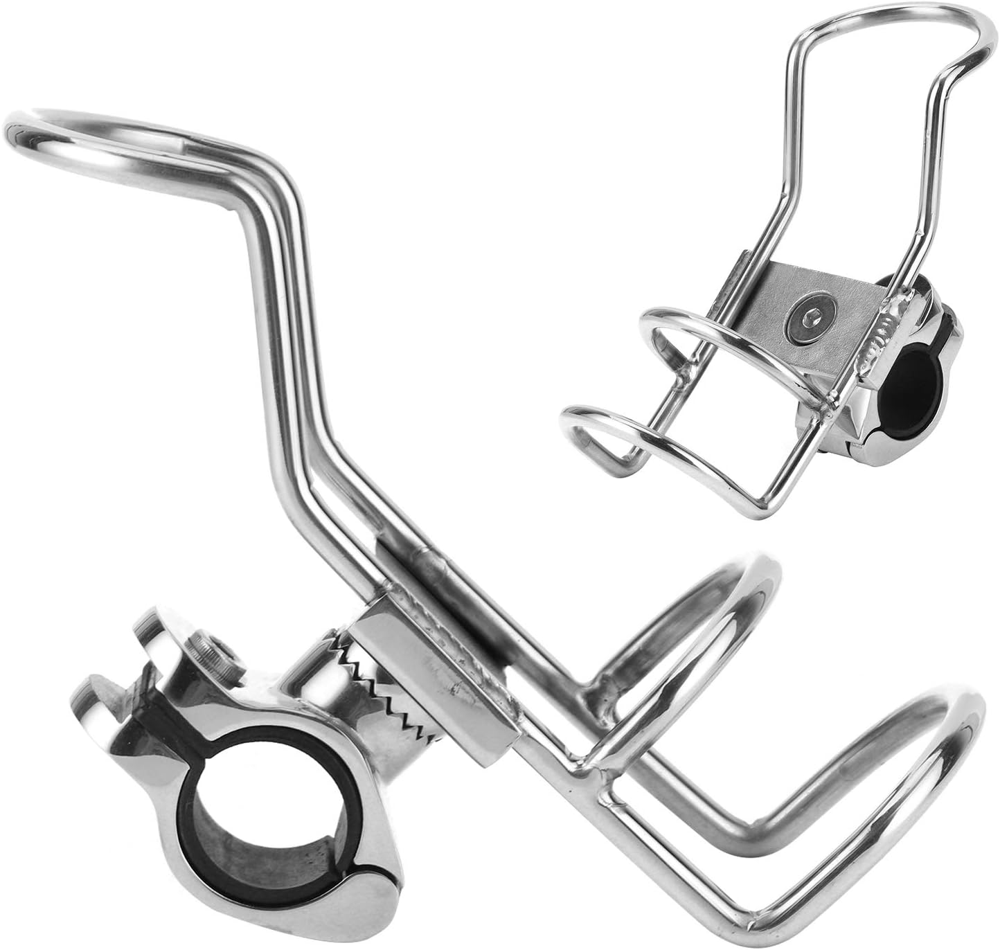Stainless Steel Fishing Rod Holder Support Base, Marine Hardware, 360 Degree Adjustment for Rotating, Casting and Throwing Rod Handles