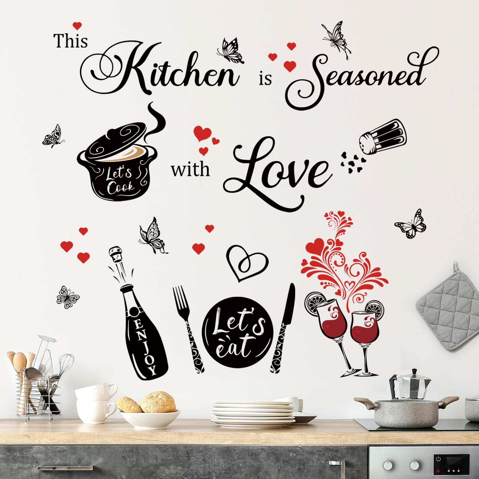 Wondever Kitchen Quotes Wall Stickers - Image 3