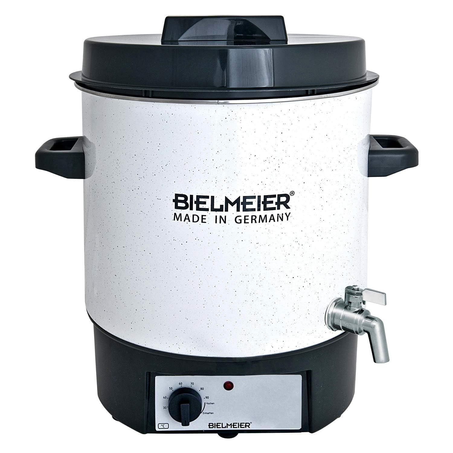 Bielmeier 480200 Einkoch Halbautomat 27 L 1800 W Emaille Edelstahl-Auslaufhahn 3/8 Zoll