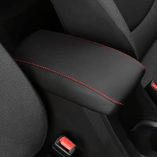 AOMSAZTO Console Armrest Covers for 2012-2017 Toyota Camry Red Stiches