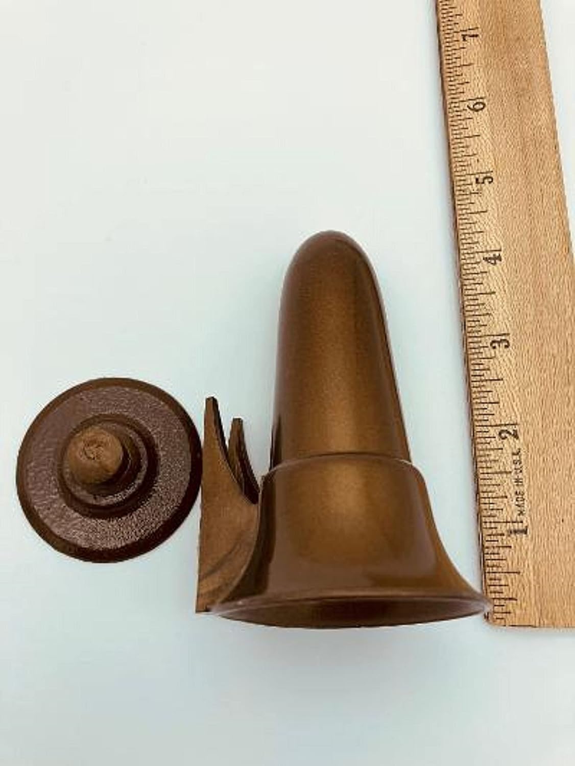 Niche Crypt Flower Vase 4.0 in Disc Button Support, Bronze