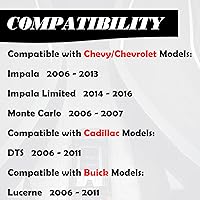 Vista 3 de MechanMagic Key Fob Remote Replacement Fits for Chevy Impala 2006-2013 Cadillac DTS Buick Lucerne 2006-2011 Chevrolet Monte Carlo 2006-2007 Keyless