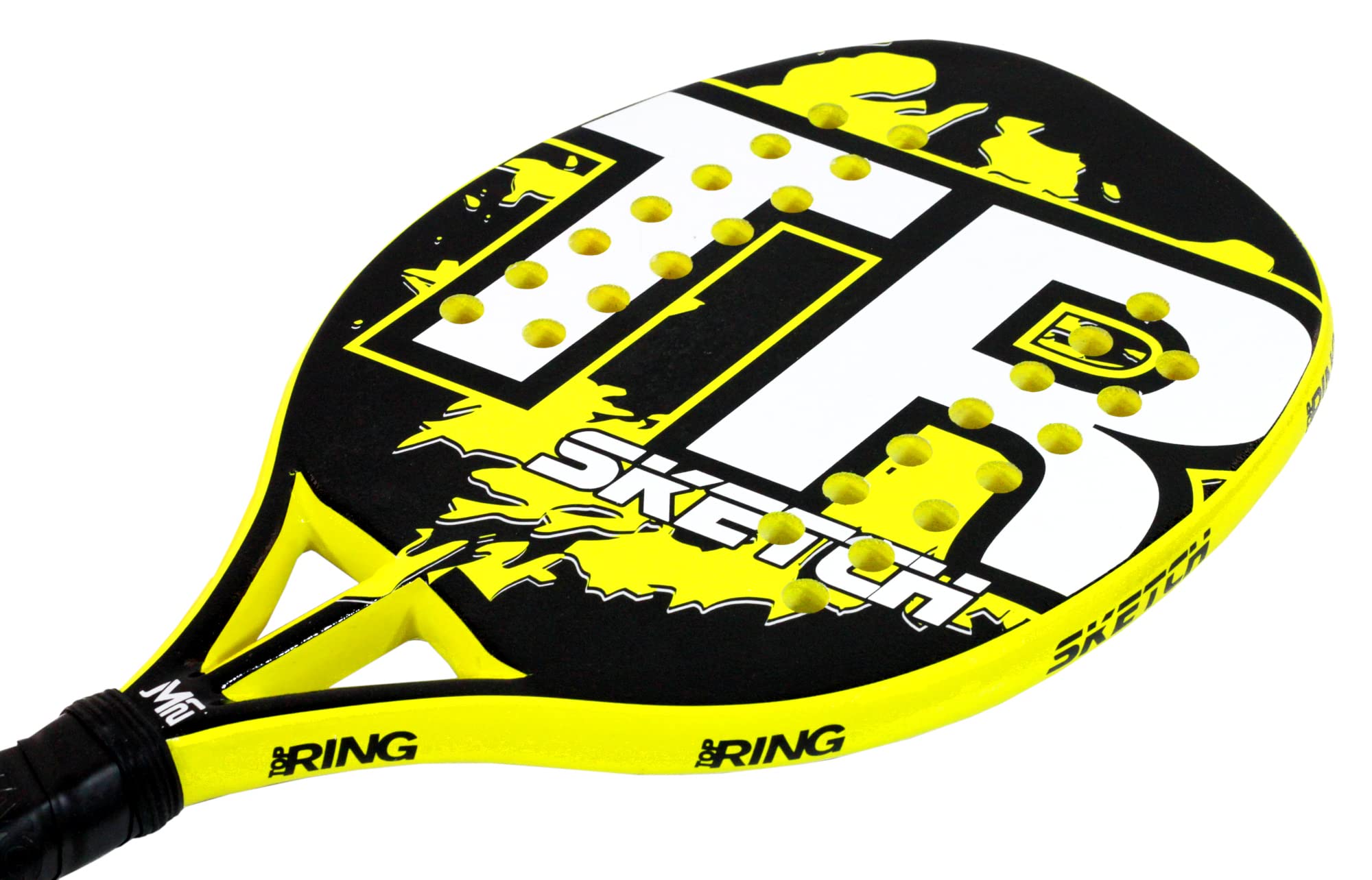 Top Ring Racchetta Beach Tennis Gialla 100% Fiberglass Spessore 22 mm