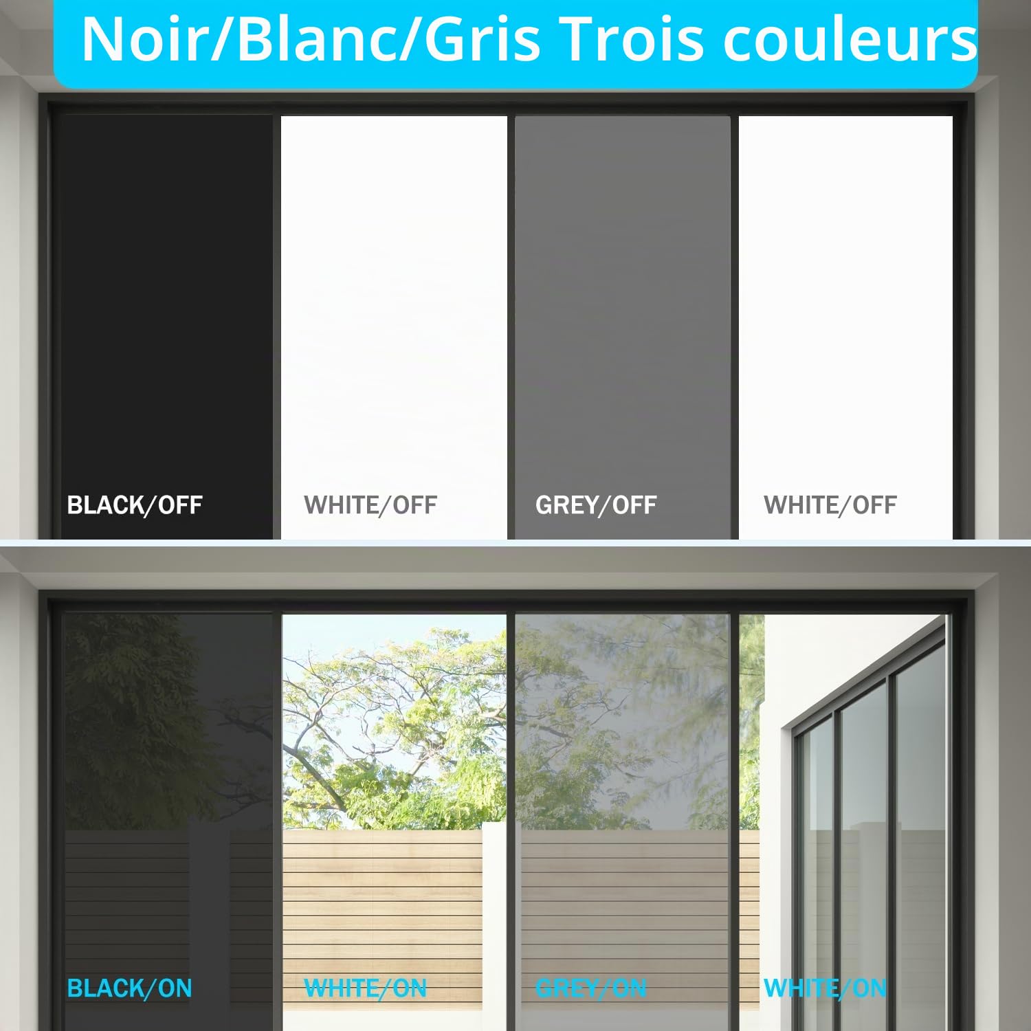 Film en verre intelligent PDLC Smart Film A4 (21 x 29,7 cm) Échantillon de film électronique Smart Film électrique Smart Glass Film (Gris)