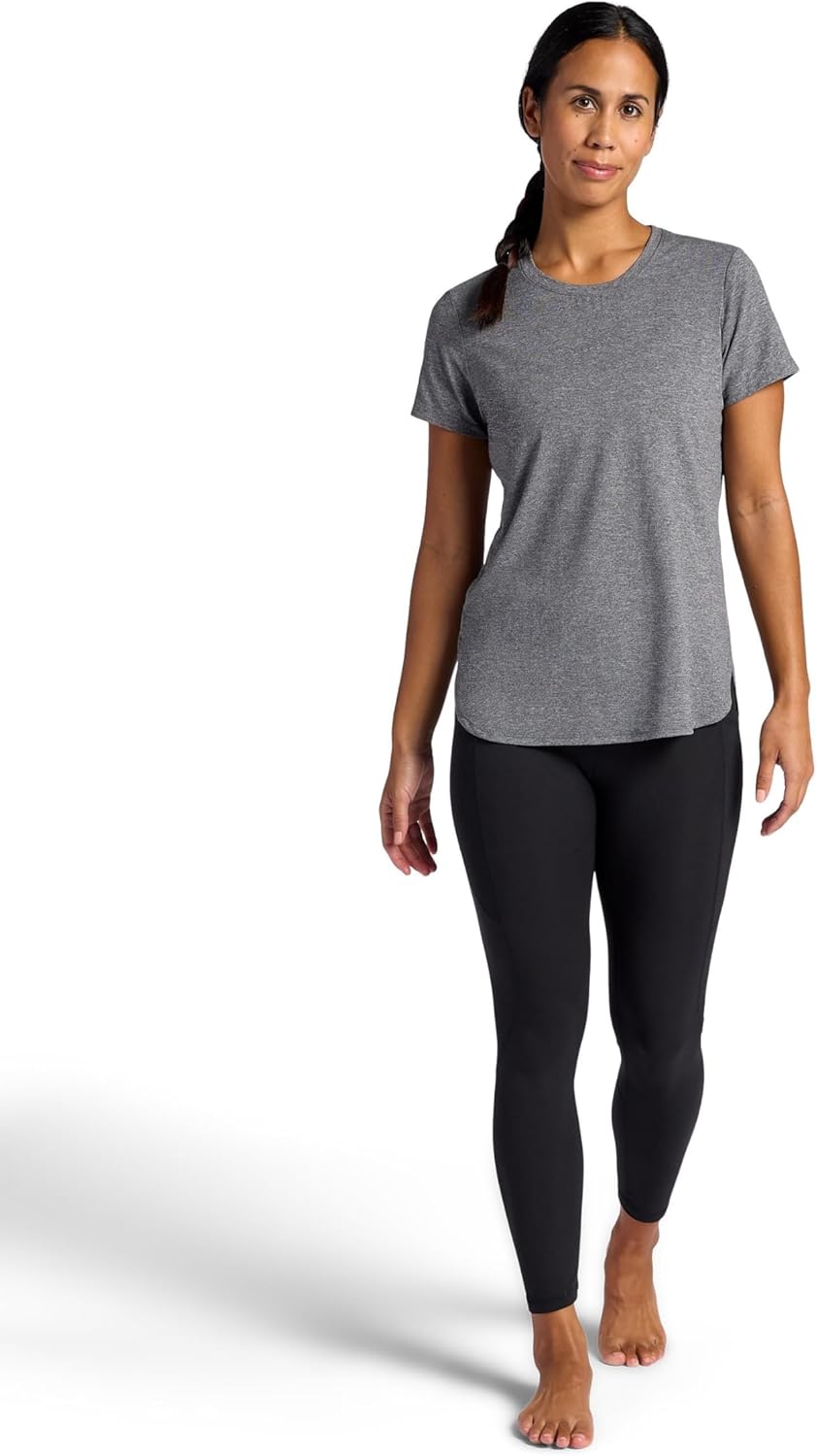 Gaiam Womens Everyday Performance Crewneck T-Shirt, Slim Fit, Stretch Lightweight Material, Moisture-Wicking - Image 3