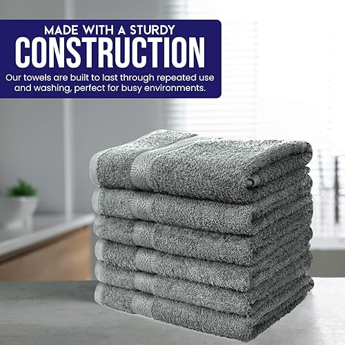 Miniatura 7 de Linteum Textile Supply Toallas de secado de pelo prémium 100% algodón hilado en anillo para mujeres, hombres y niños, 20 x 40 pulgadas, toallas de