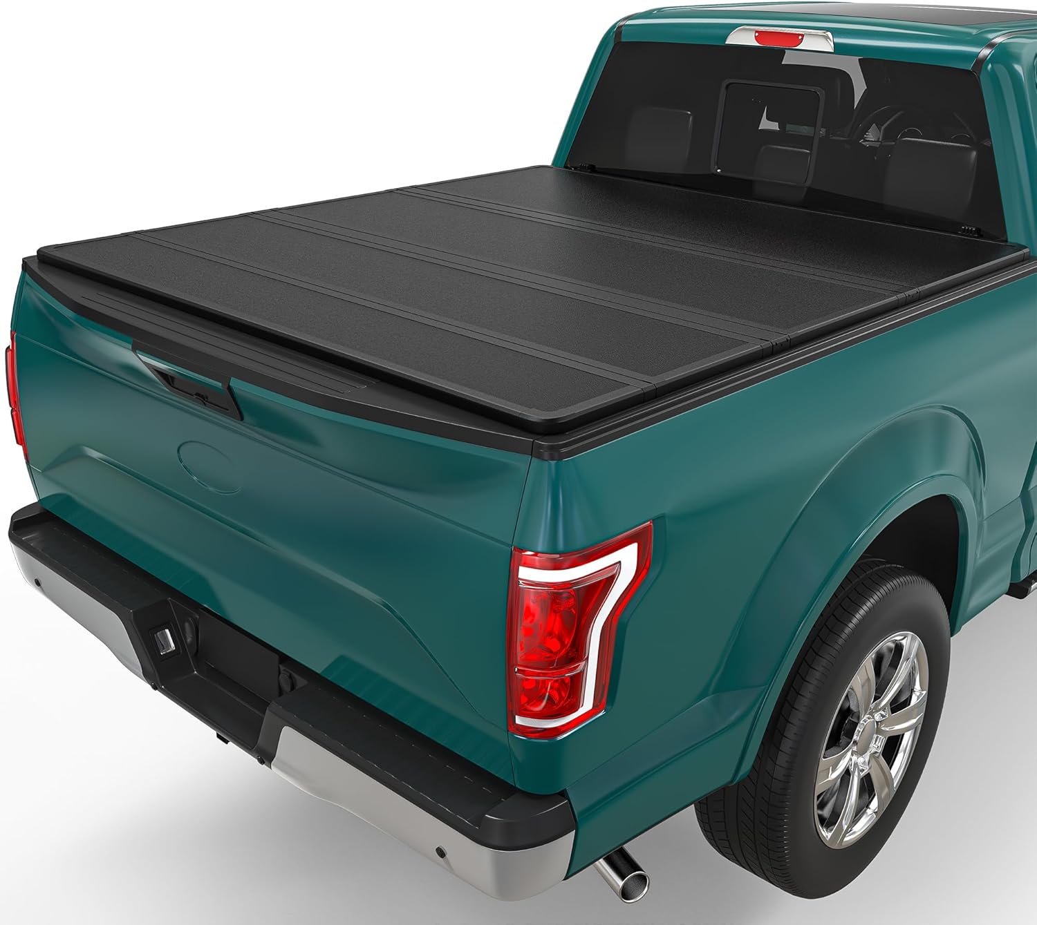Hard Quad-Fold Truck Bed Tonneau Cover Fit for Ford F-150 F150 2015-2026 5.5 ft Bed Without Raptor Series