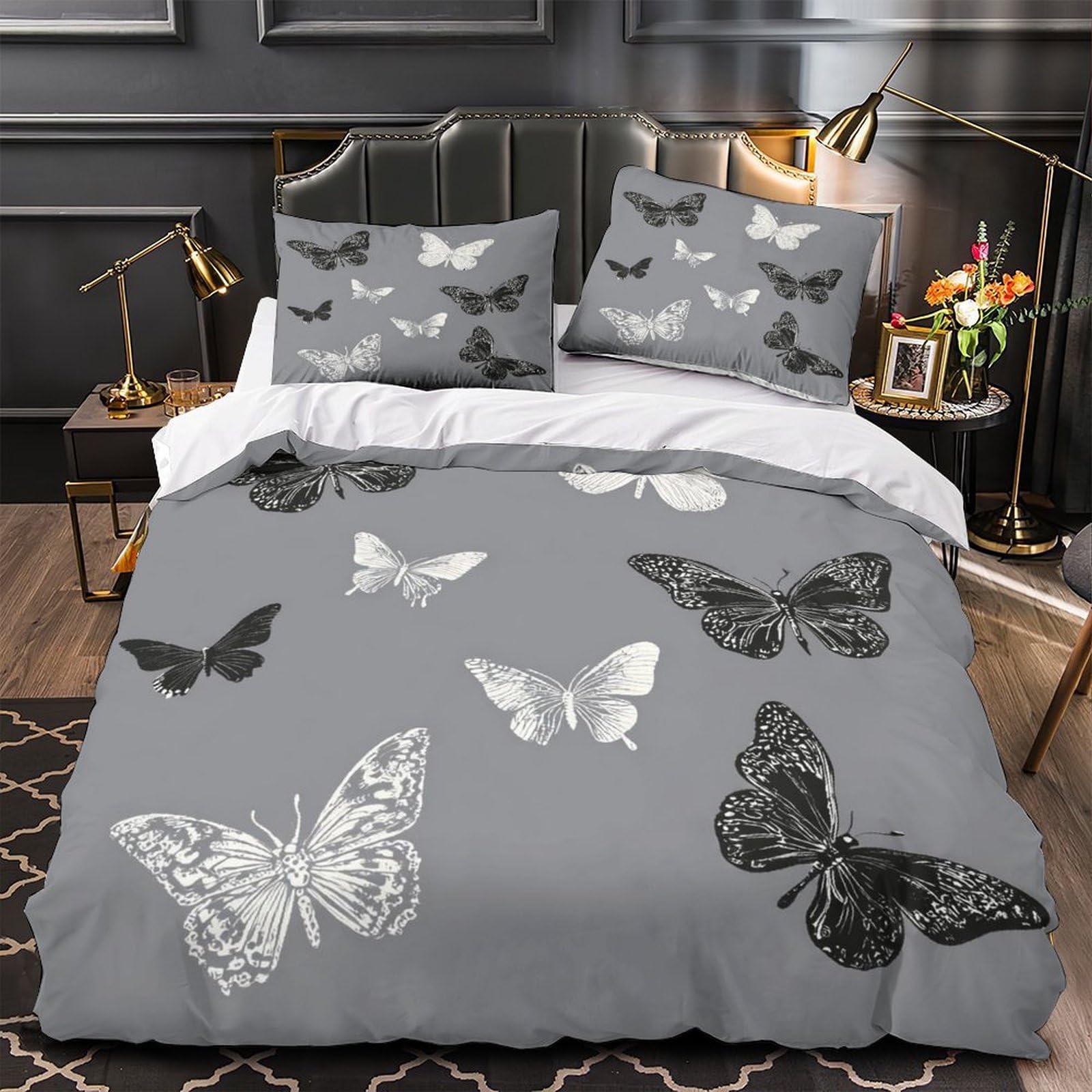 Housse de couette hypoallergénique contre les allergies pour grand lit 3D
