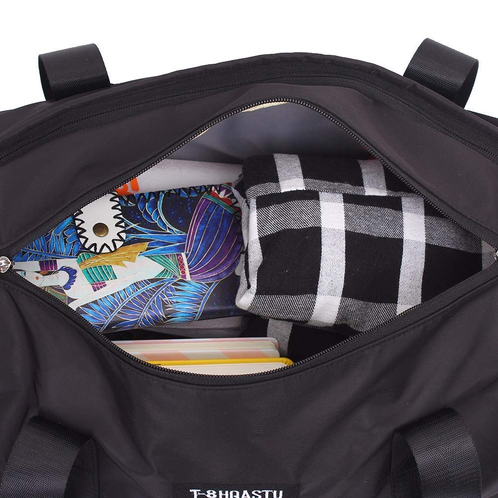 Borsa Da Palestra Sportiva 20-35L Con Tasca Bagnata e Scomparto Per Scarpe Borsa Da Viaggio Impermeabile Da Viaggio Per Donna e Uomo (black)