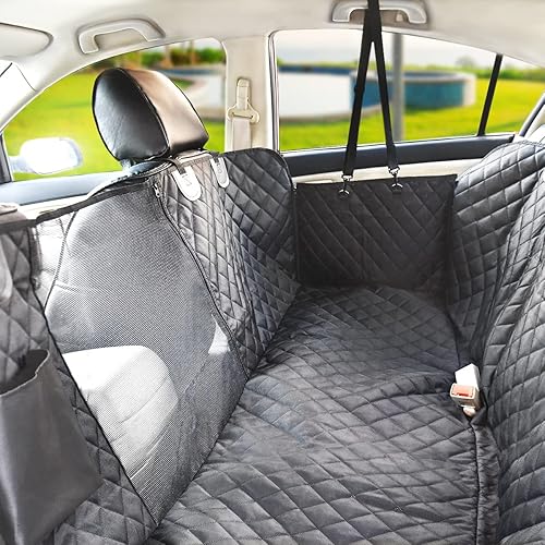 Miniatura 7 de Vailge Funda de asiento de perro para asiento trasero 100 impermeable para asiento de coche con ventana de malla evita arañazos y antideslizamiento
