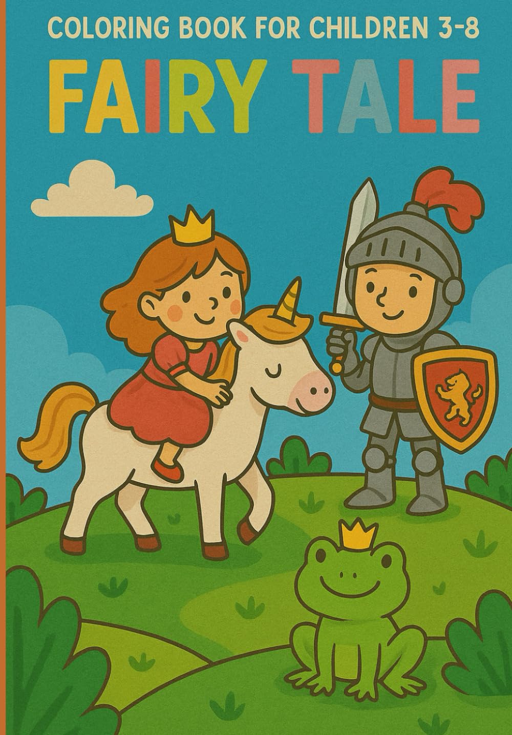 Coloring Book For Children 3-8: FAIRY TALES.: Magical and Easy Fairy Tale Coloring Pages with Princesses, Castles, Dragons, and Enchanted Adventures