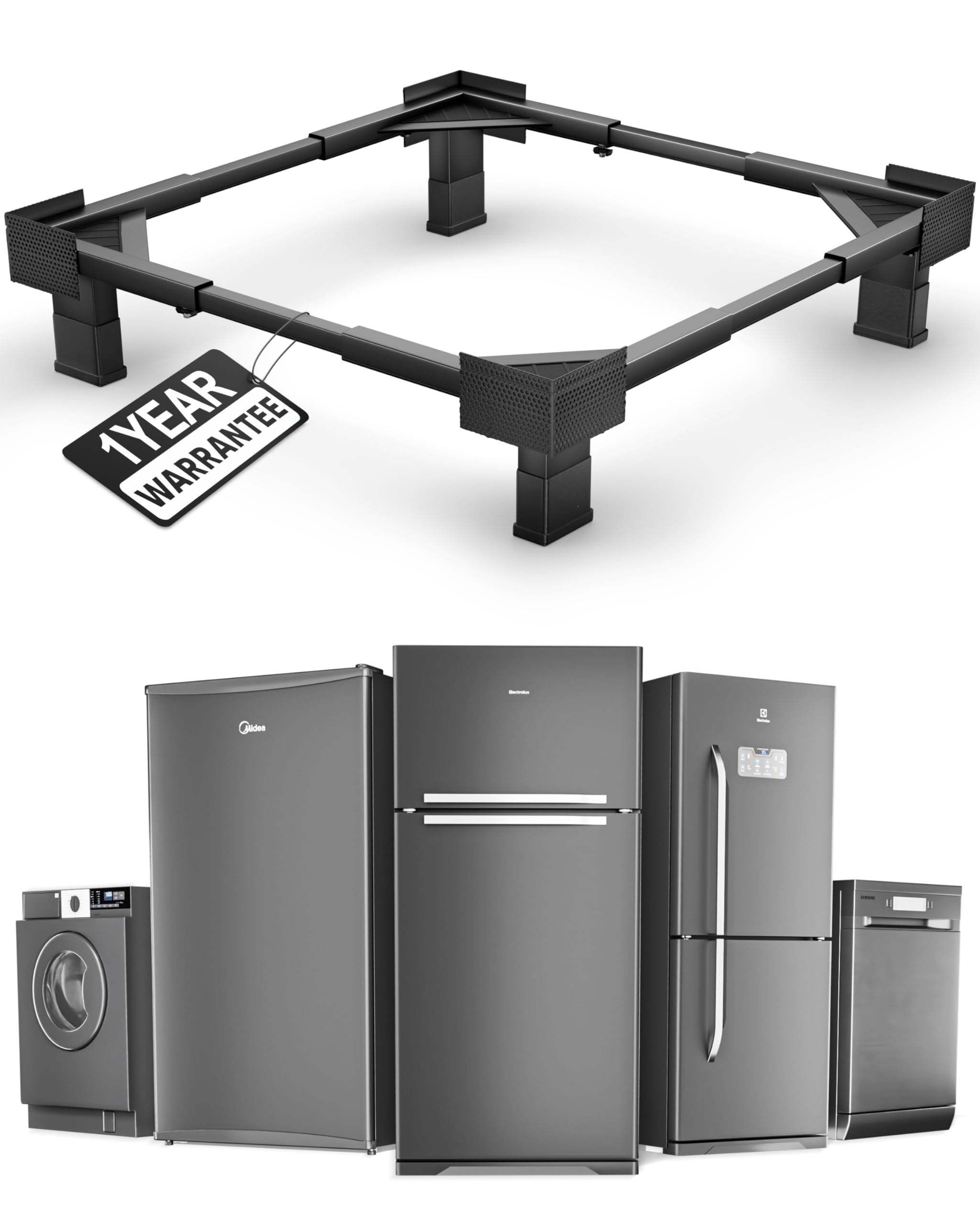 FEDUS MAXISTAND Heavy Duty Metal Fridge Stand Trolley (No Wheels