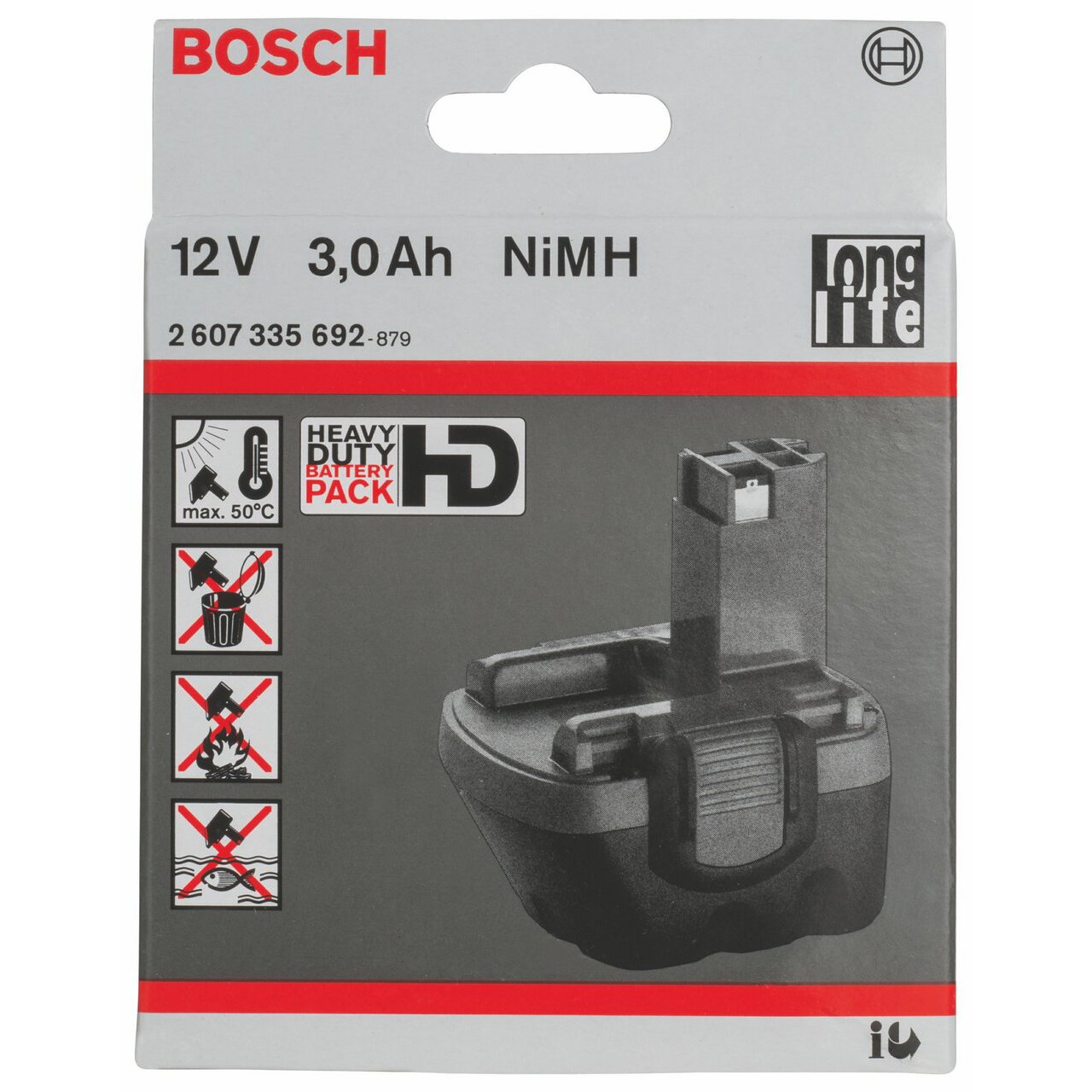 Bosch Professional Batería O-Pack HD 12V, 3.0Ah, NiMh