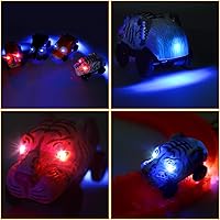 Vista 2 de Unicorn Tracks - Auto de repuesto que brilla en la oscuridad para niños, paquete de 4 con 3 luces LED intermitentes