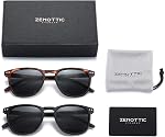 ZENOTTIC Polarized Sunglasses for Women Men: Retro Shades Round | Square Frame UV Protection 2 Pack