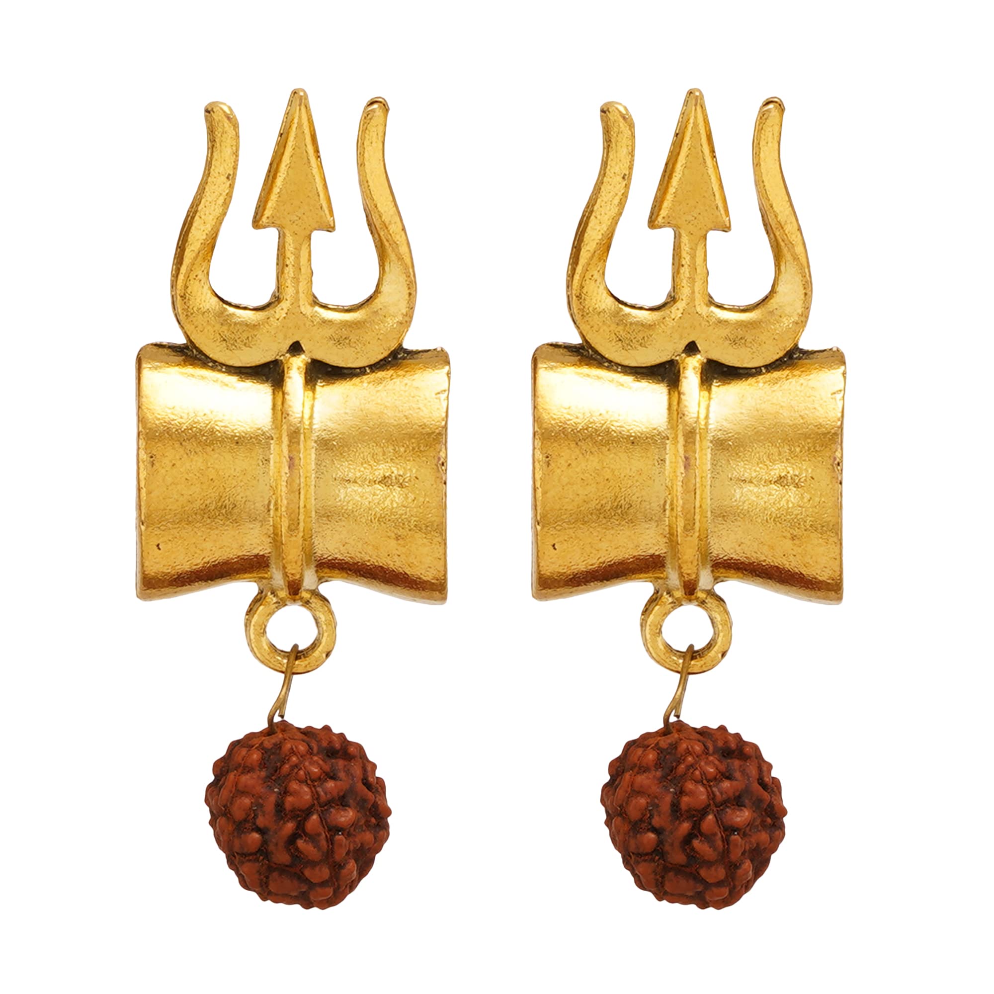Shreyadzines Aesthetic Oxidized Polish Exclusive Shiva Om Trishul Rudraksh Dangle Jhumka Earrings for Women and Girls (Gold) (B0BRZT9BNG) Amazon Price History, Amazon Price Tracker