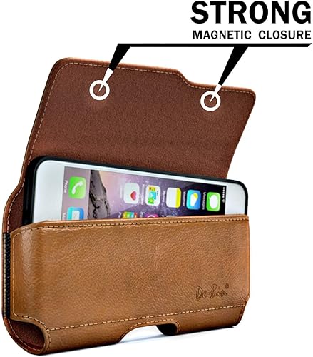 Miniatura 3 de DeBin - Funda para iPhone 14 Plus, 14 Pro Max, 13 Pro Max, 12 Pro max, 11 Pro max, Xs max, 8 Plus, 7 Plus, funda con soporte para cinturón de