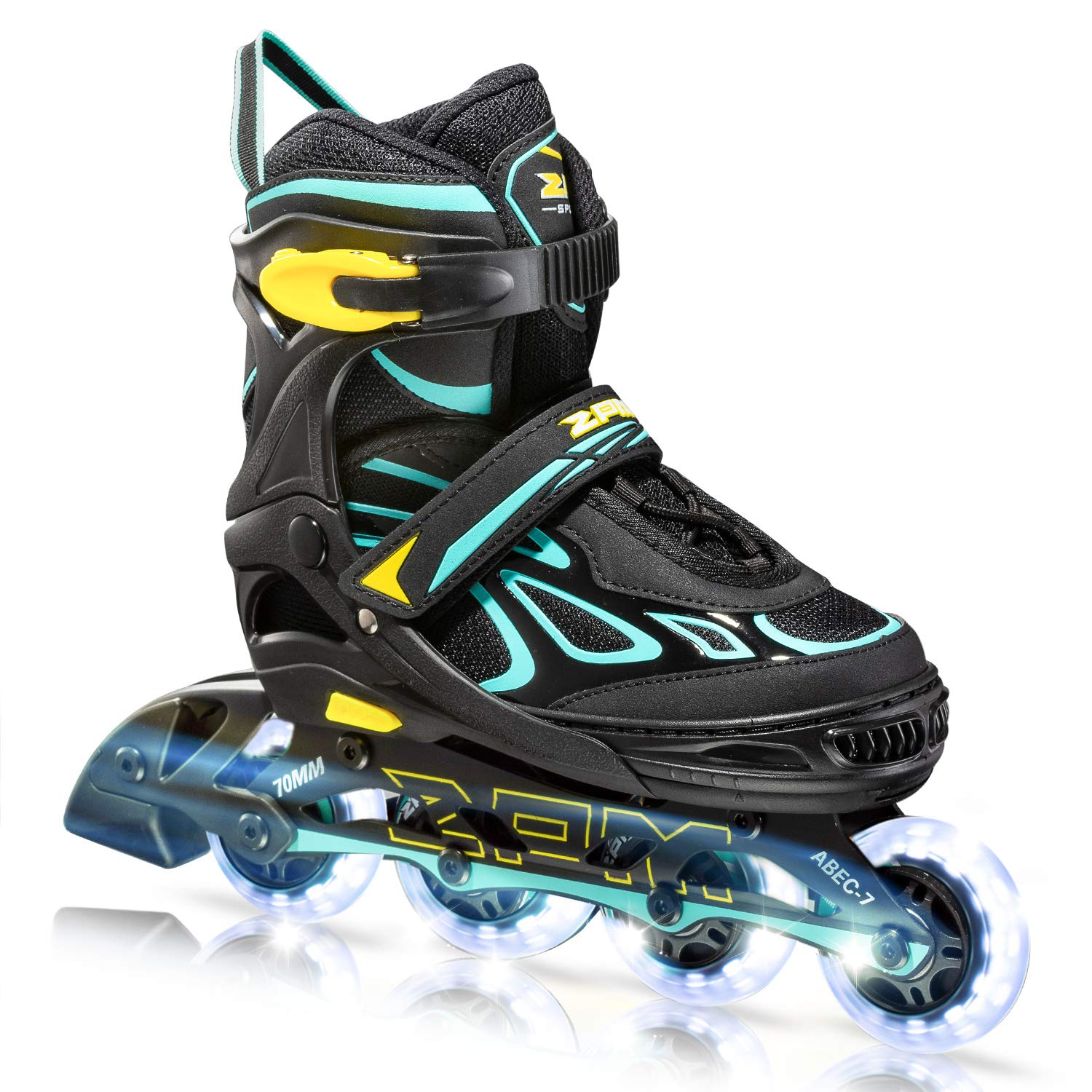 2pm Sports Adjustable Light up Kid Inline Skates,Roller Blades for Boys and Girls