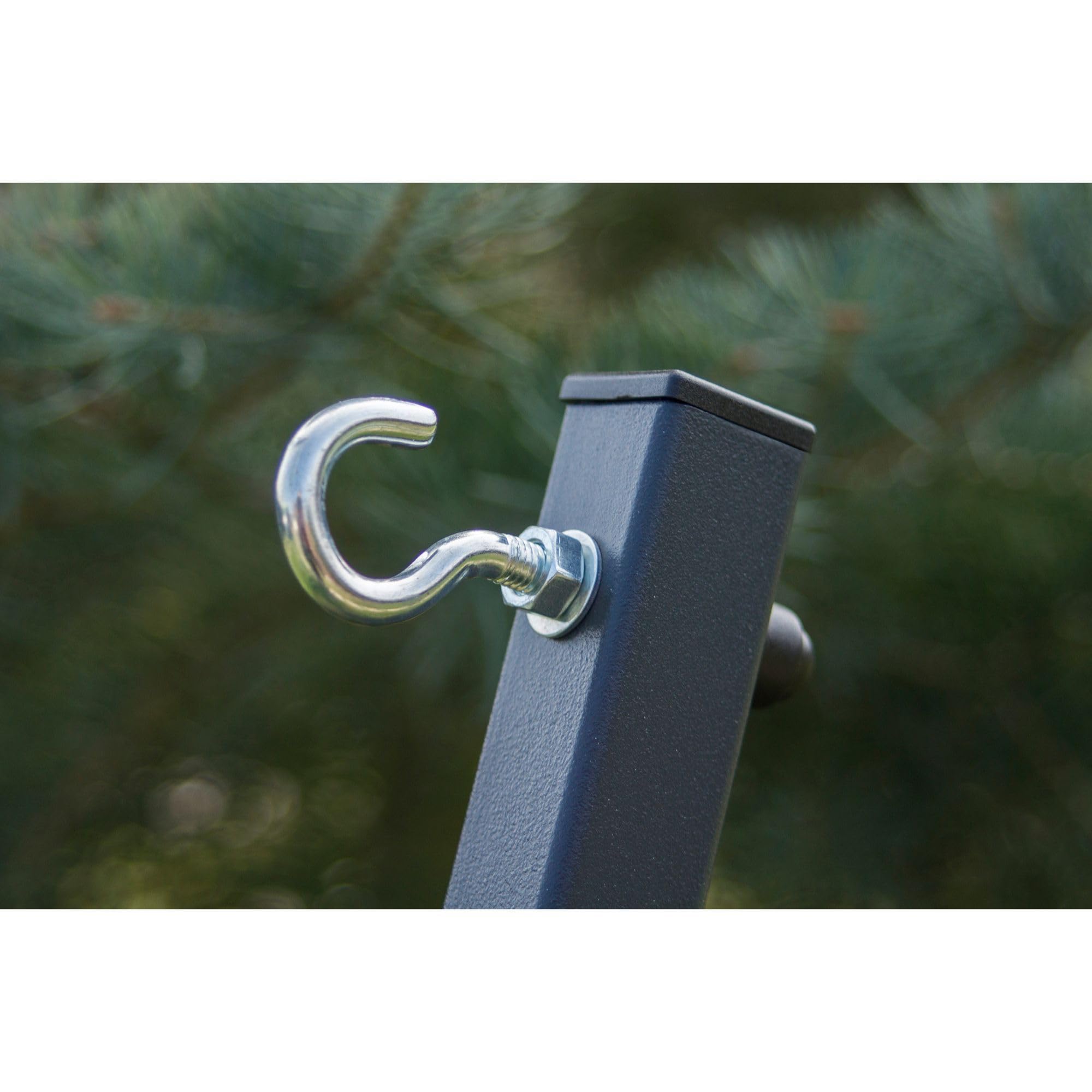 Potenza Supporto per Amaca in Acciaio 320 cm I Struttura Resistente Fino a 120 kg, Antiruggine, per una Persone, Ideale per Giardino, Terrazza I Telaio Universale per Amache (Graphite Base)