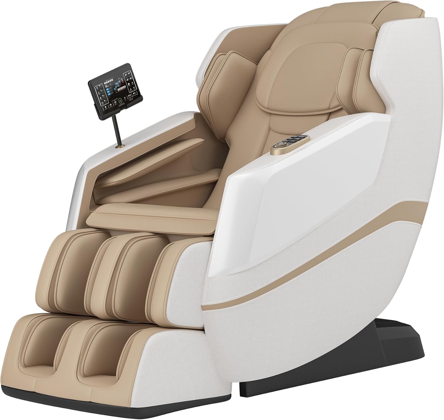 Massage Chair Full Body Shiatsu Recliner with SL Track, Zero Gravity, 3 Massage Intensity, Shortcut Key, Foot Rollers, Bluetooth Speaker, Q23 Khaki