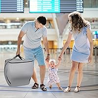 Vista 8 de Bolsa de viaje para asiento de automóvil infantil, se adapta a asientos de automóvil infantiles con base de barra antirrebote, bolsa de avión