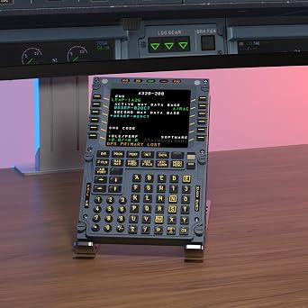 MiYee WINGFLEX Flight Simulator Control Panel A320 MCDU Game Simulator Flight Simulation Panel Route Control Plug-and-Play Features Full-Scale Simulation