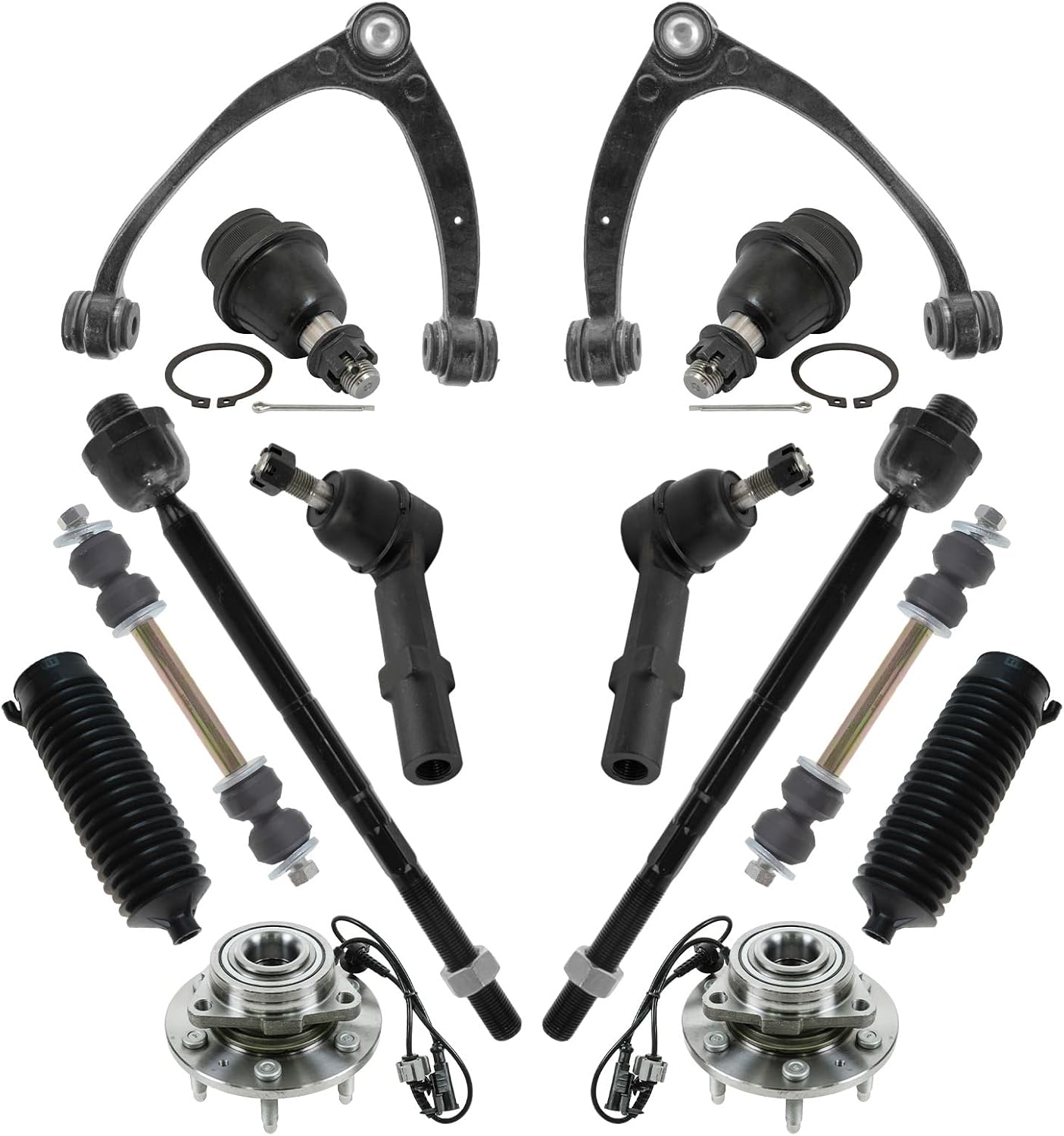 TRQ Front Steering Suspension Kit Compatible with 07-14 Cadillac Chevrolet GMC