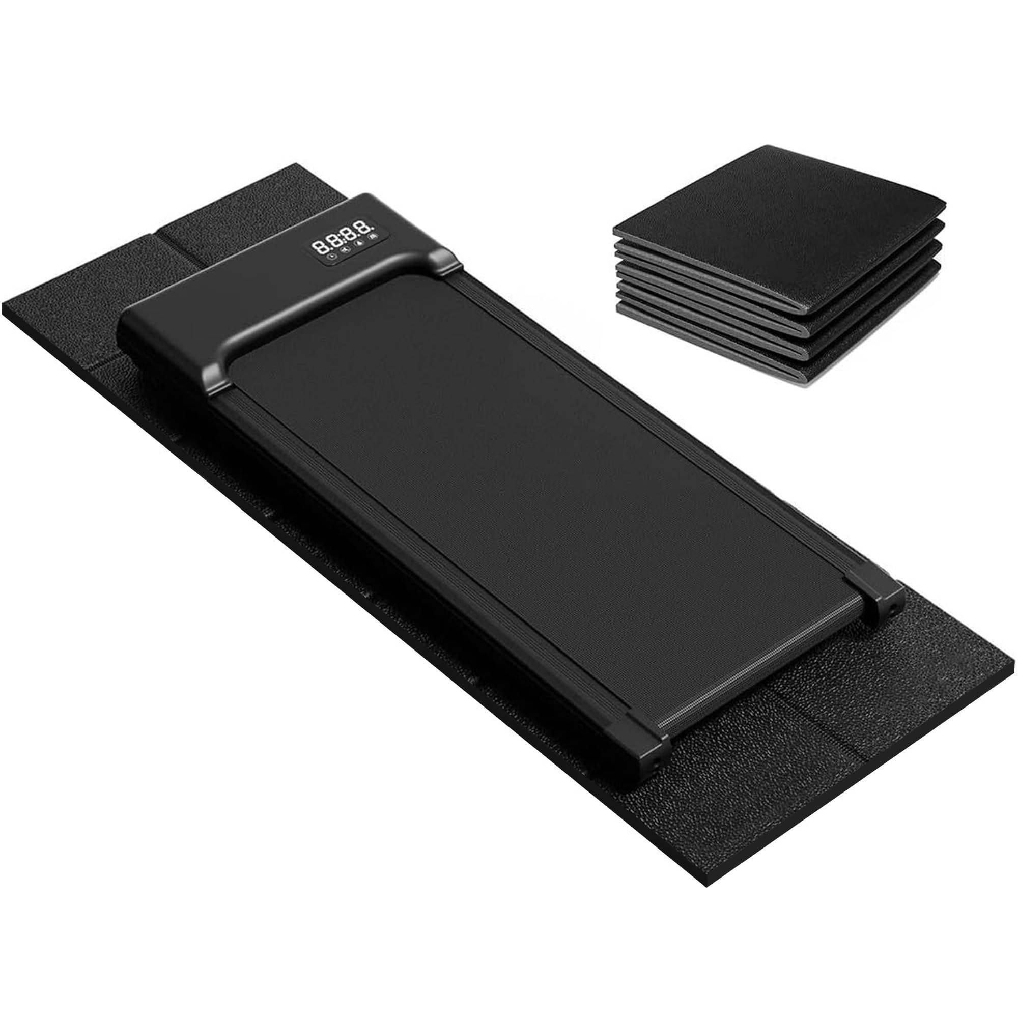 VTORY Foldable Treadmill Mat for Carpet, Exercise Equipment Mat for Home Fitness, Folding and Regular High Density PVC Floor Protector, Save Home Space, Reduce Noise and Vibration-image-9